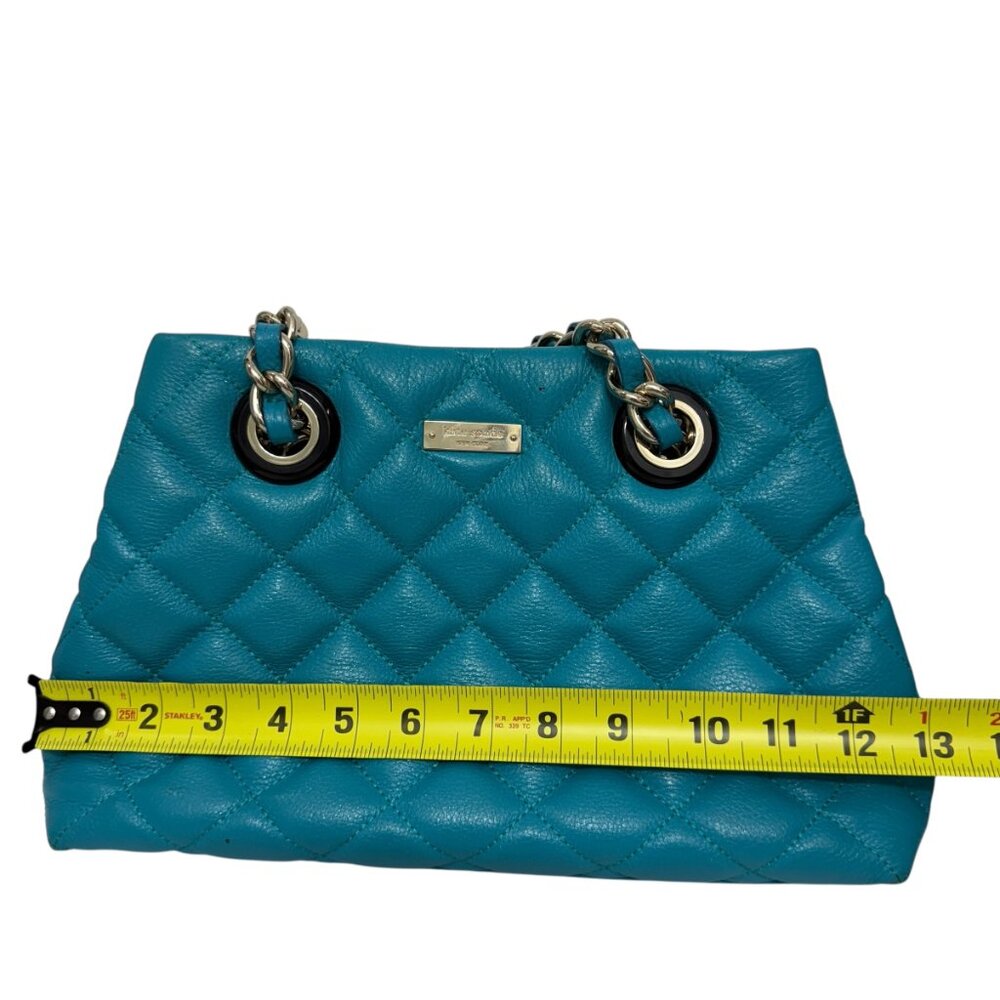 Kate Spade Gold Coast Small Maryanne Quilted Mid Teal Leather bag - Picture 15 of 16